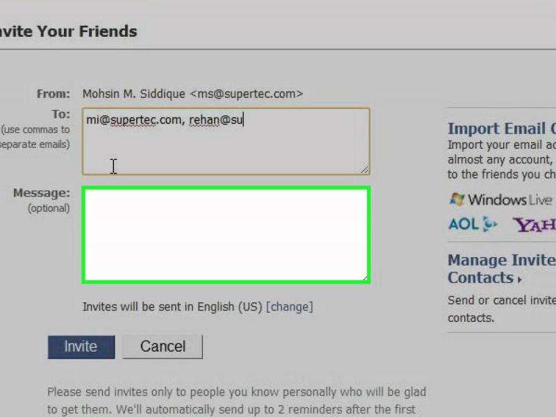 教授用户如何在Facebook上查找他人的邮箱地址